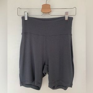 Parade Ribbed Bike Shorts, Size XL, Dark Gray (Blackened Pearl)